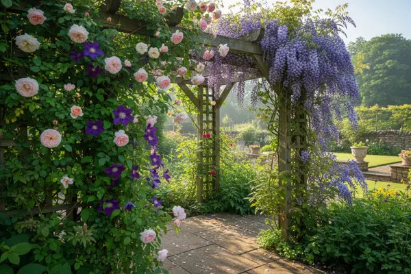 climbers on trellis