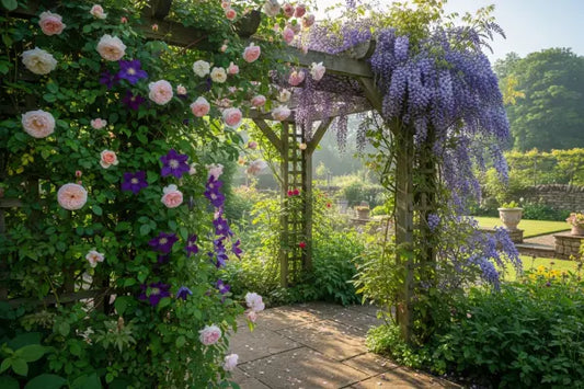 climbers on trellis