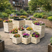 Hexagonal Planters: A Modern Take on Wooden Outdoor Design